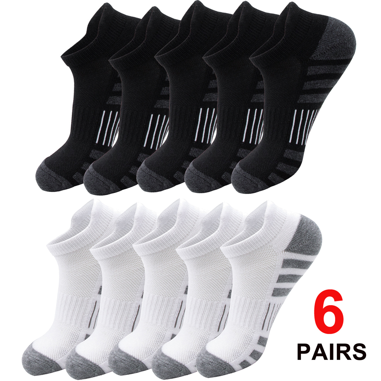 Ankle Sock Low Cut - Cushioned Breathable Ankle Athletic Running Socks