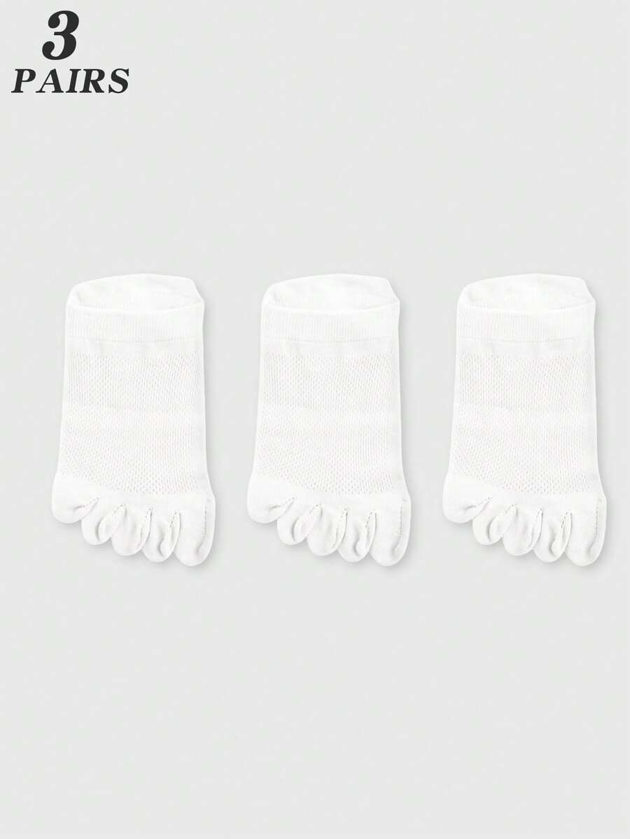 3 Pairs White Mesh Toe Socks F – Ankle Sock Low Cut recenzja i cena
