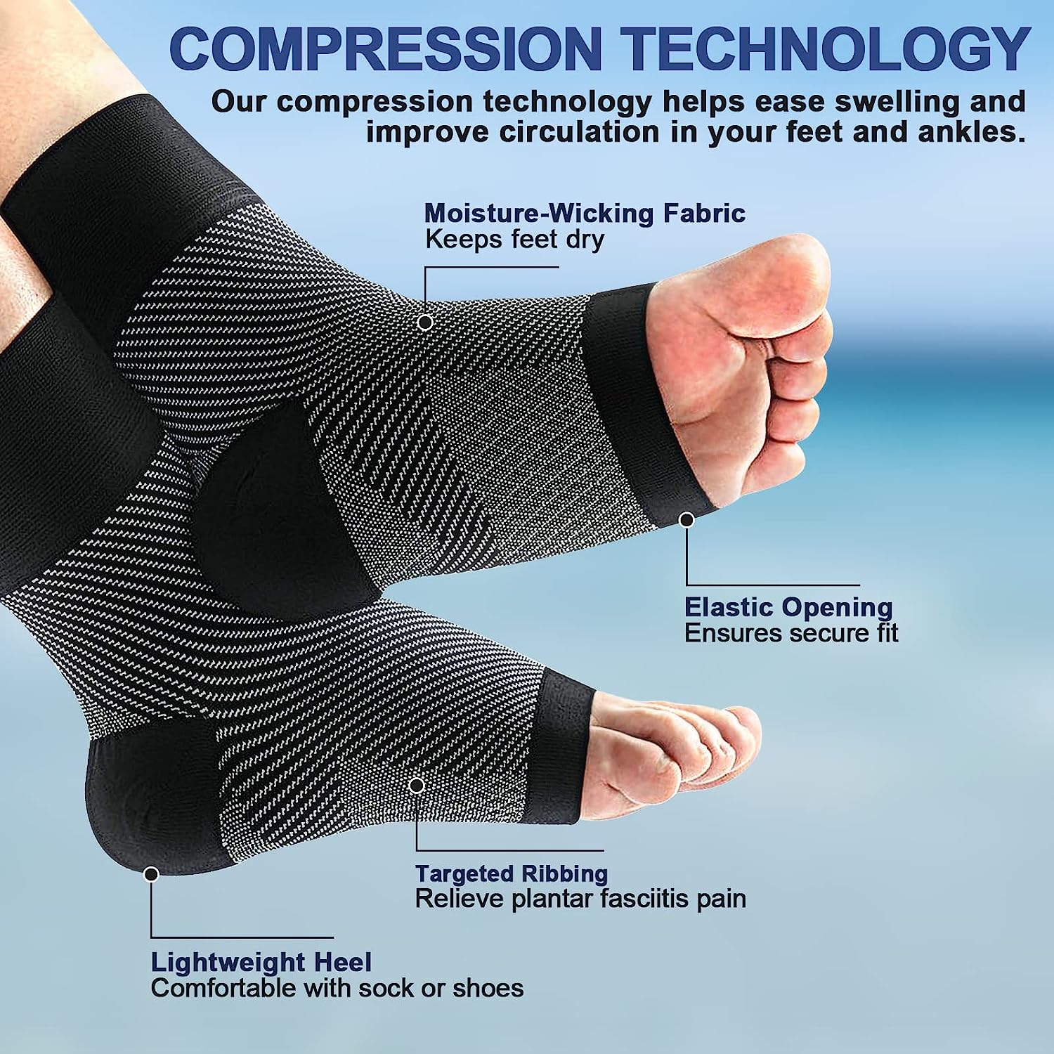 1pair Plantar Fasciitis Compre – Ankle Brace Sock recenzja i cena