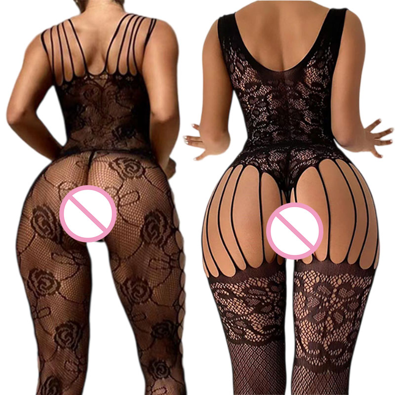 Black Crotchless Soft Stretch  – Fishnet Stocking Women recenzja i cena