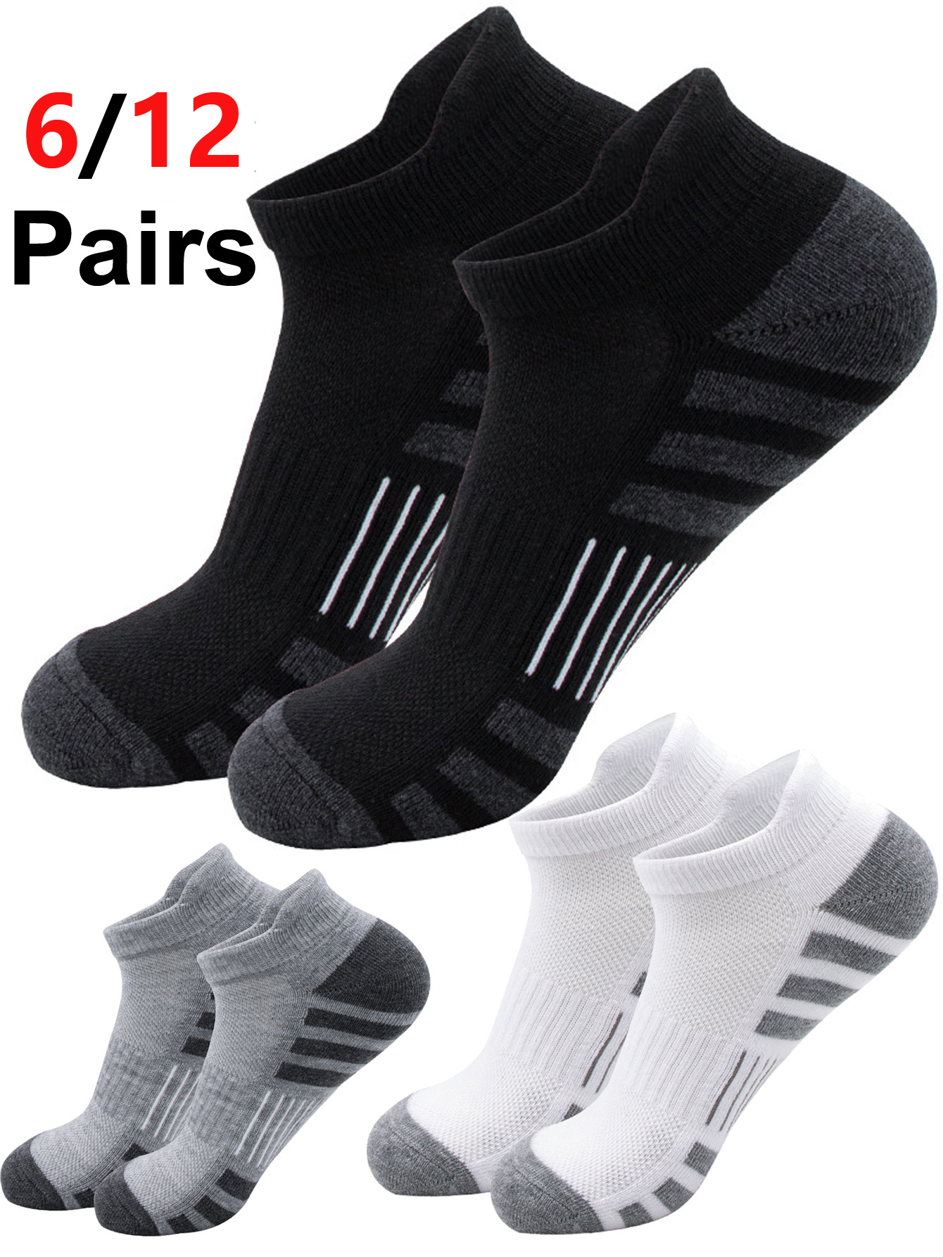 6/12Pairs Low Cut Ankle Athlet – Athletic Sock Cushion recenzja i cena