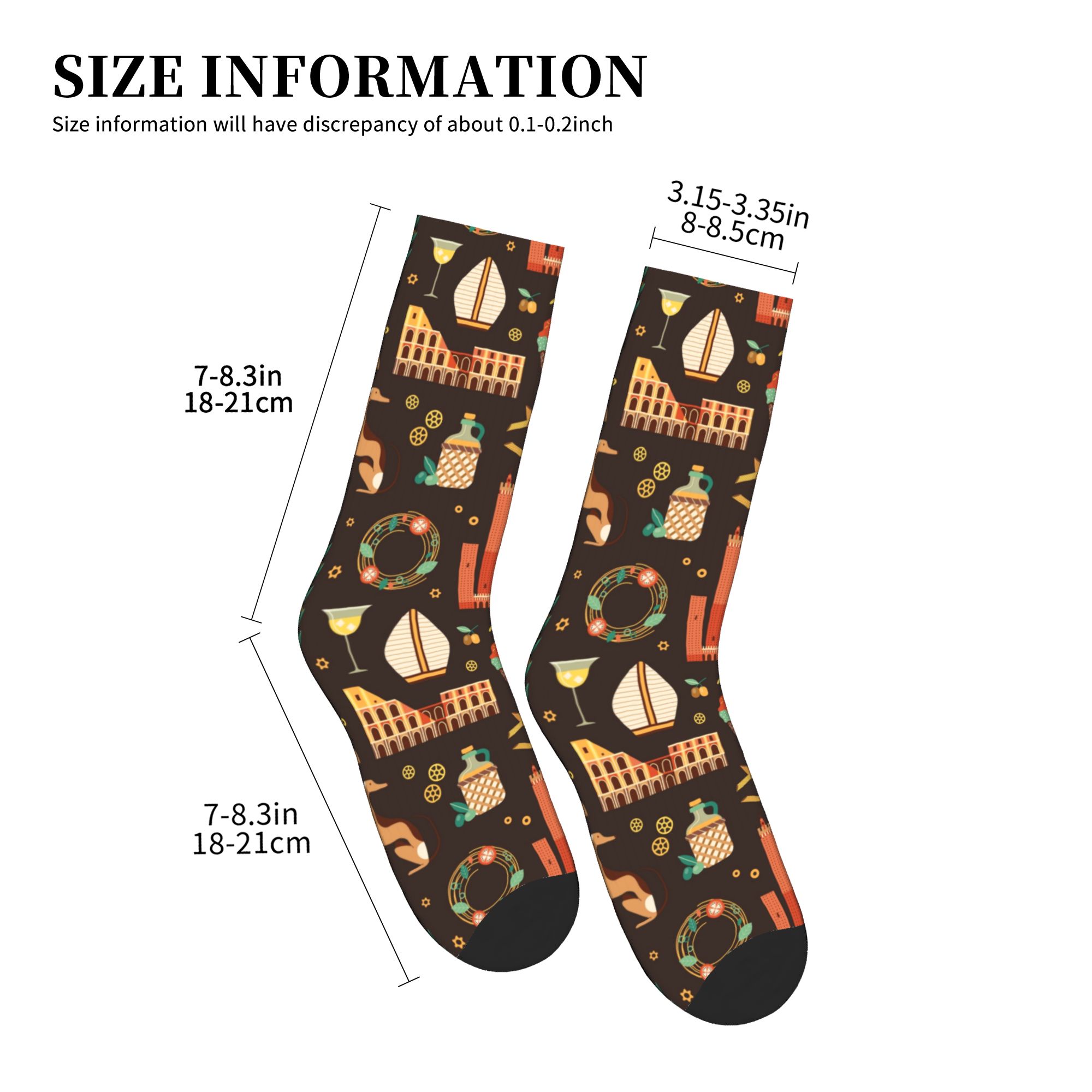 Italy Travel Italian Food Land – Dress Sock Men recenzja i cena