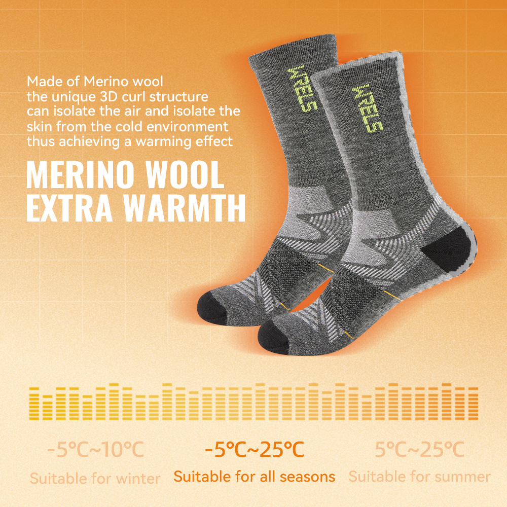 WRELS 1/2/3 Pairs Merino Wool  – Wool Hiking Sock recenzja i cena