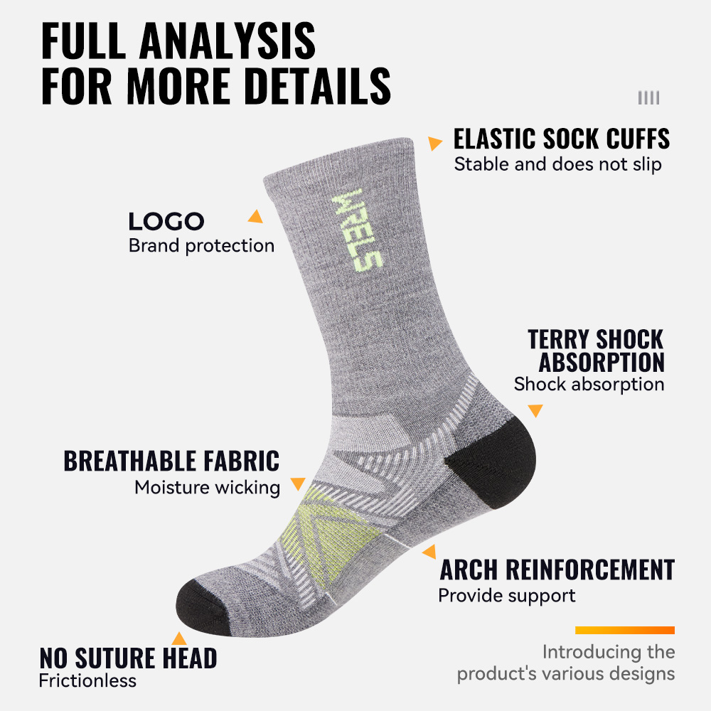 WRELS 1/2/3 Pairs Merino Wool  – Wool Hiking Sock recenzja i cena
