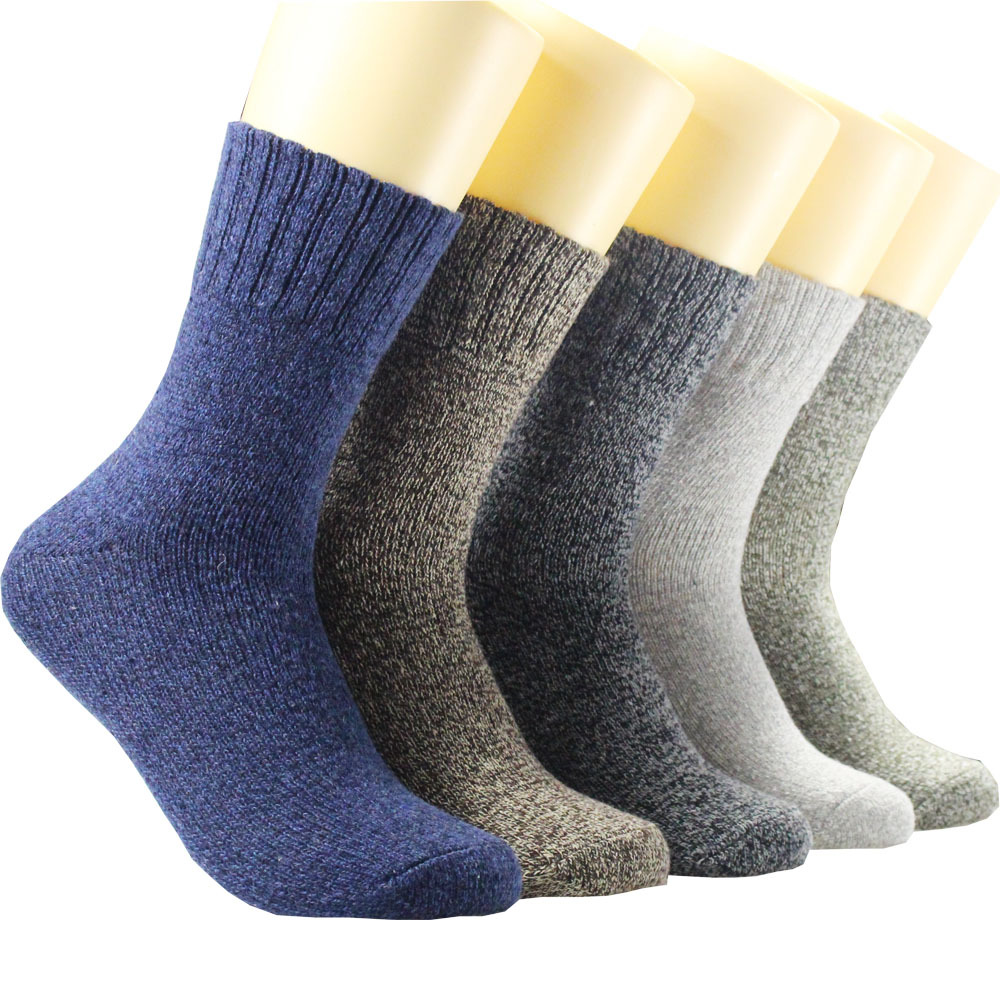 5 Pairs 1 Lot Men's Winter War – Cotton Crew Sock Pack recenzja i cena