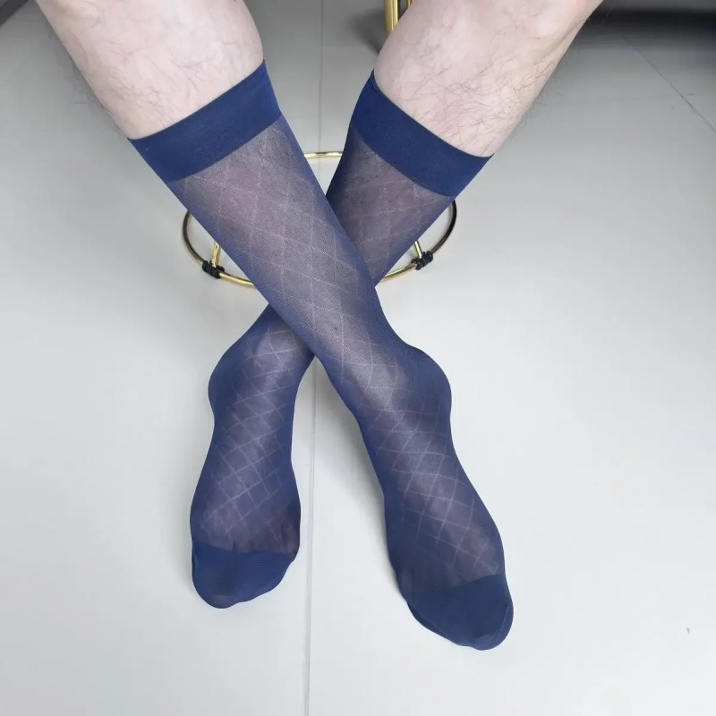 Mens Sheer Long Socks Sexy Sof – Dress Sock Men recenzja i cena