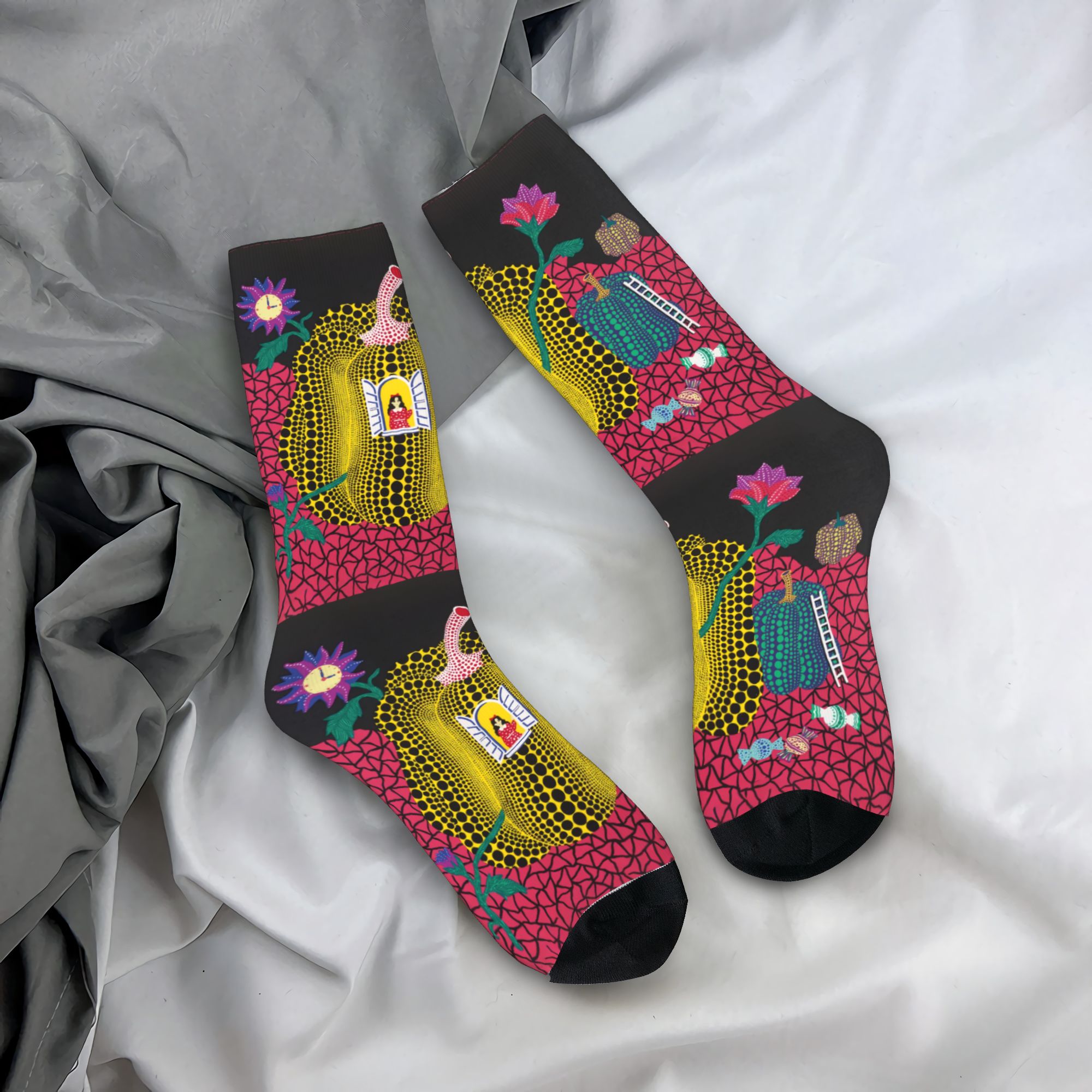 Custom Yayoi Kusama Abstract P – Dress Sock Men recenzja i cena