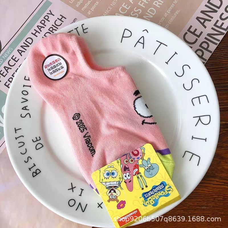 4PCS Hot Cute SpongeBob Square – Invisibility Sock Loafer recenzja i cena