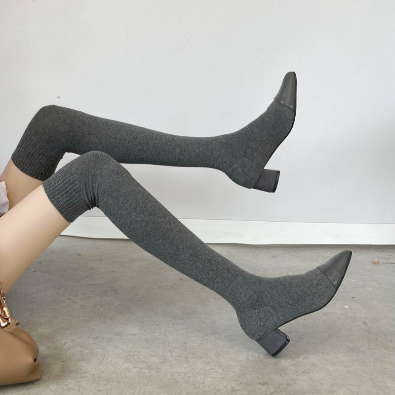 High Knee Sock Shoes 2025 New  – Knee High Sock Women recenzja i cena