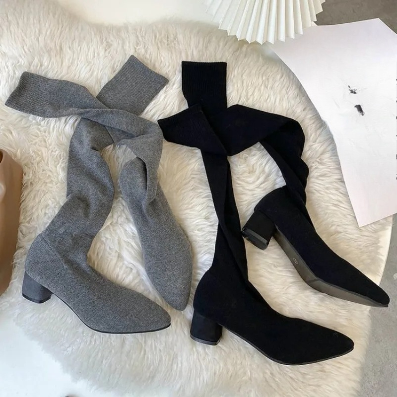 High Knee Sock Shoes 2025 New  – Knee High Sock Women recenzja i cena