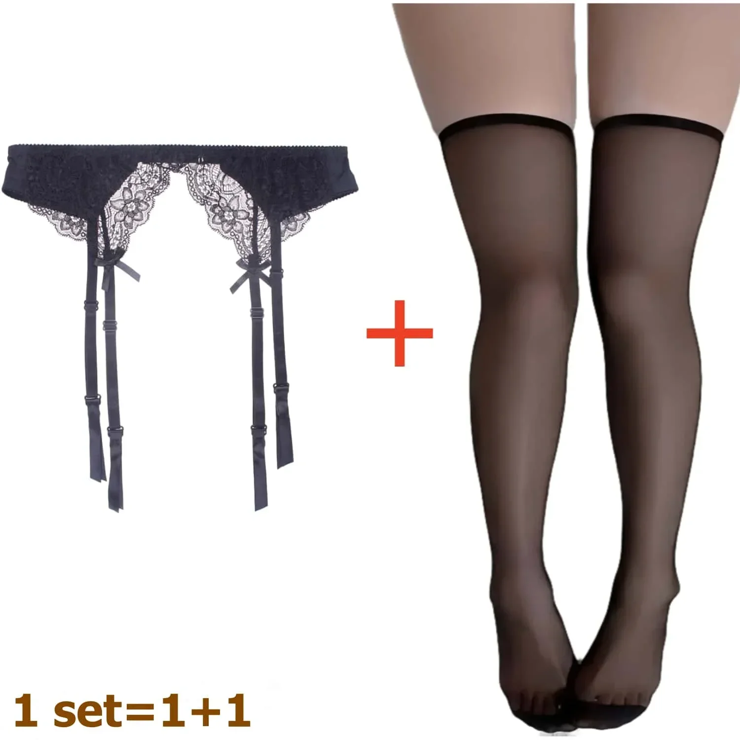 2PCS Women's Suspender Lace St – Tights Pantyhose Sheer recenzja i cena