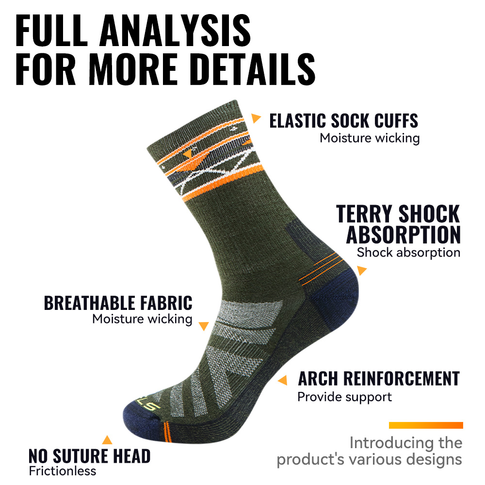 WRELS 1/2/3 Pairs Merino Wool  – Wool Hiking Sock recenzja i cena