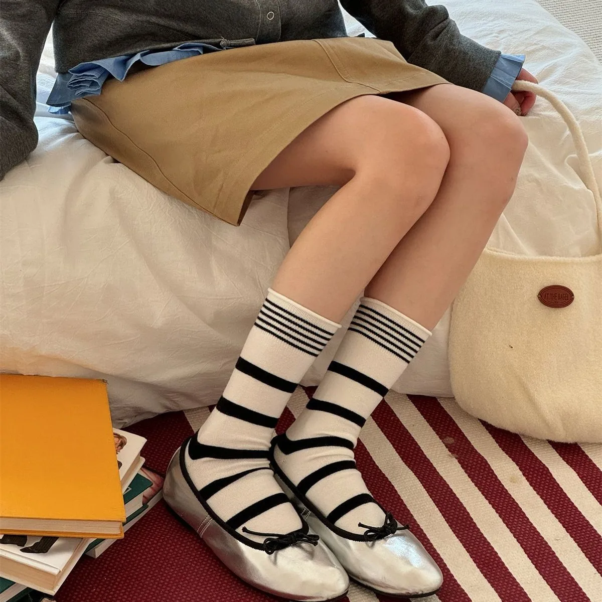 Korean Winter Striped Wool Sil – Silk Sock Bamboo recenzja i cena