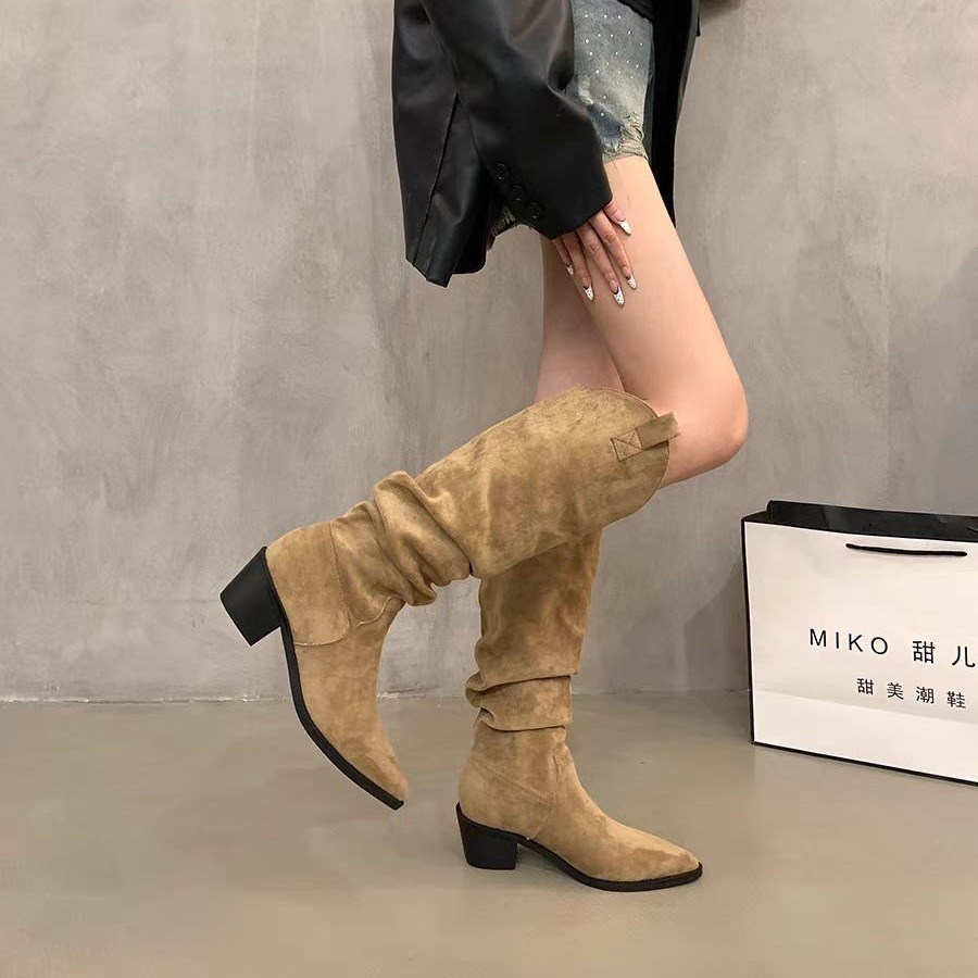 Long boots 2026 French retro c – Knee High Sock Women recenzja i cena